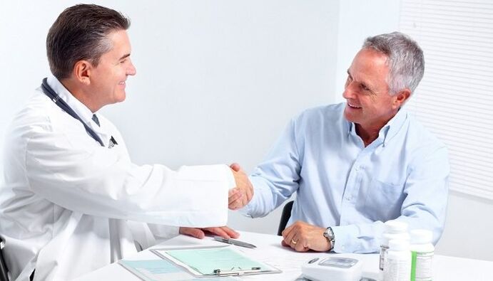 Cita médica para prostatite
